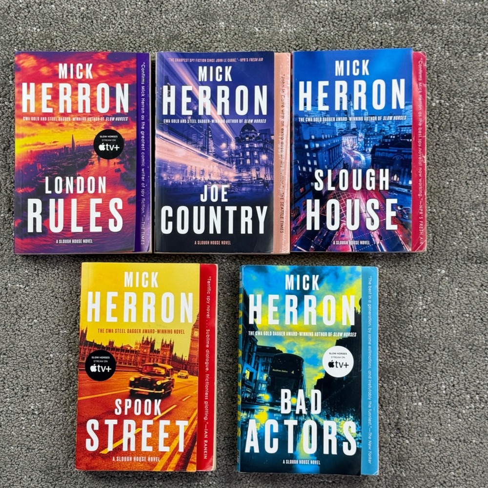 Mick Herron Slough House 5 Book Lot Slow Horses Series 4-8 Soho Crime Paperback - Picture 2 of 6
